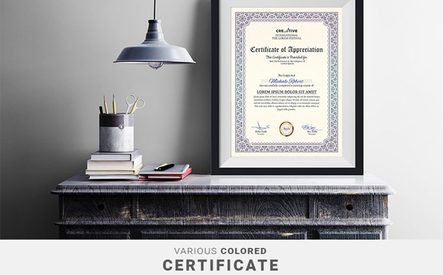 Plantilla de certificado universal