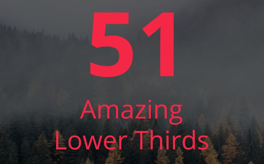 51 Amazing Lower Thirds - Intro de After Effects