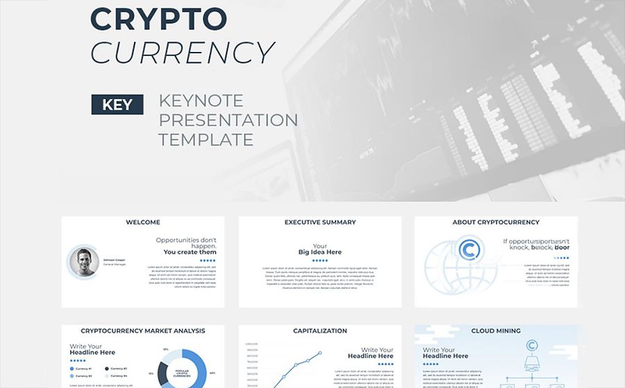 Plantilla Keynote para Presentación de Criptomoneda