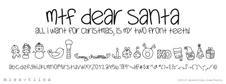 20 Free Seasonal Fonts to Brighten Your Holiday Projects — MTF Dear Santa