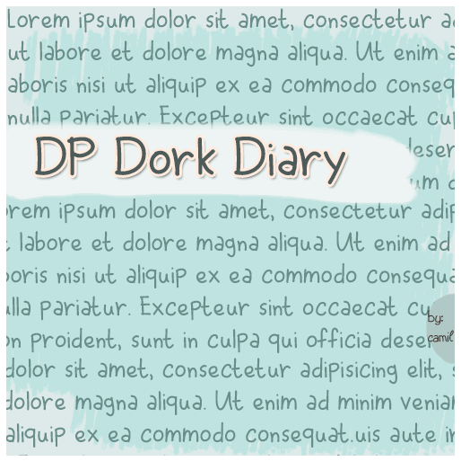 DP Dork Diary handwritten font