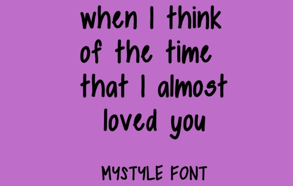 In Brief, my style is an informal handwriting font