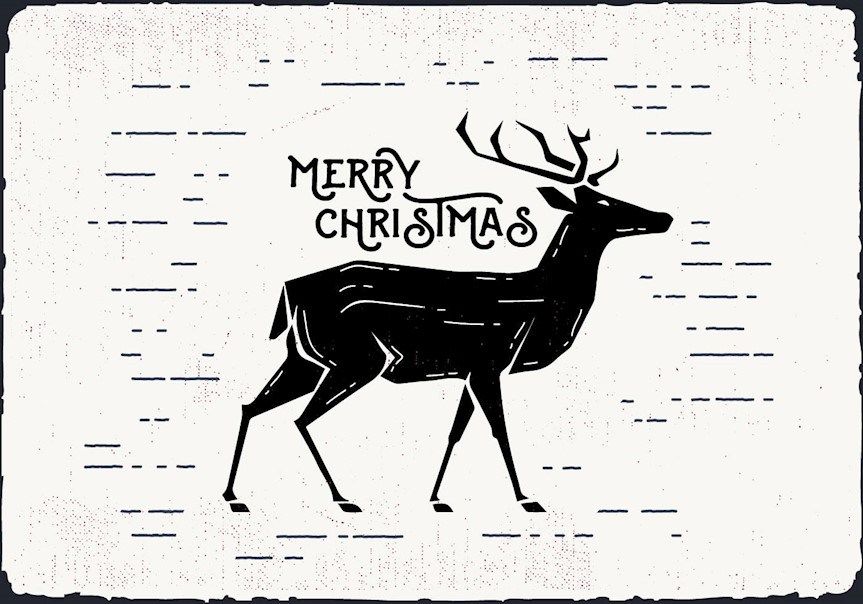 free-christmas-deer-vector