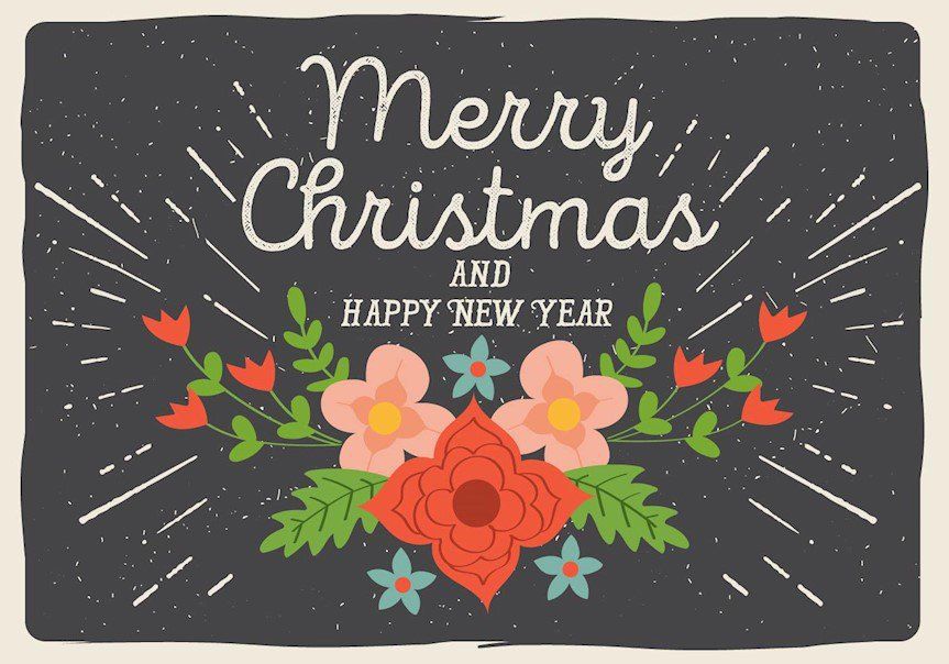 free-vector-christmas-floral-background