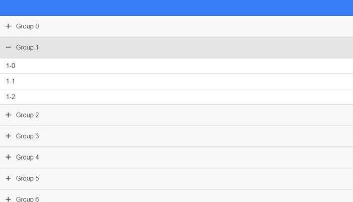 material design list open source accordion