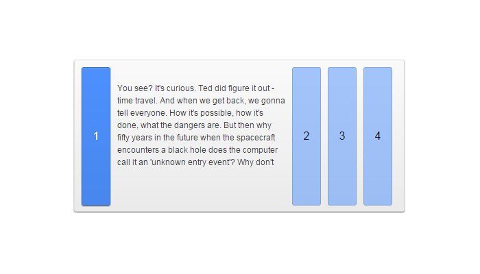 horizontal expanding collapsable content ui