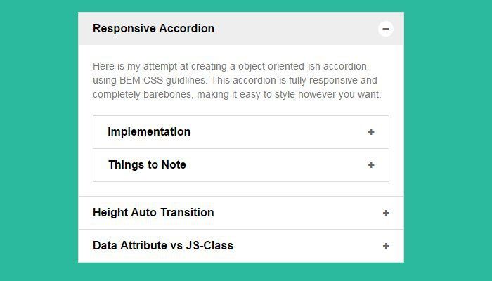 green simple minimalist accordion design ui