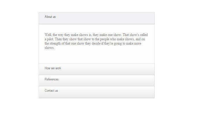 pure css code open source accordion menu