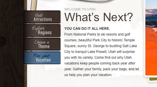 website navigation