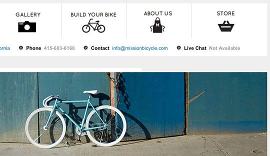 website navigation