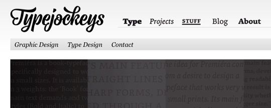 website navigation