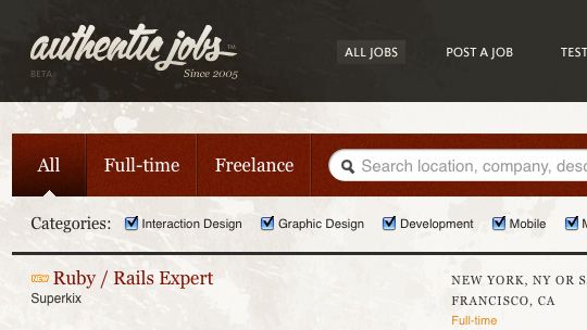 website navigation