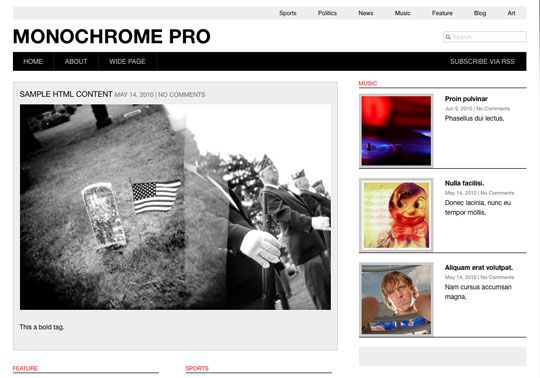 minimal wordpress