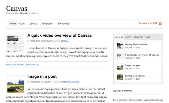minimal wordpress