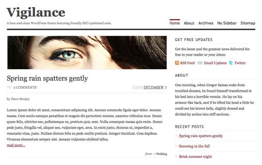 minimal wordpress