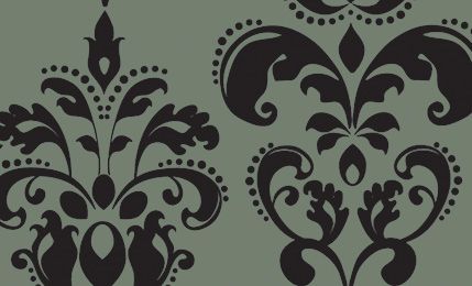 Charcoal Damask