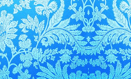 Blue Damask