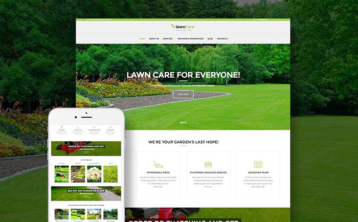 Tema de WordPress para Sitio de Diseño de paisaje