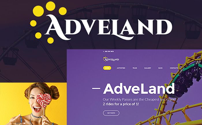 Adveland Amusement Park WordPress Theme